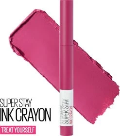 Maybelline SuperStay Ink Crayon Matte Lippenstift - 35 Treat Yourself - Roze -14 Gr -Cosmetica Discountwinkel 1058x1200 2