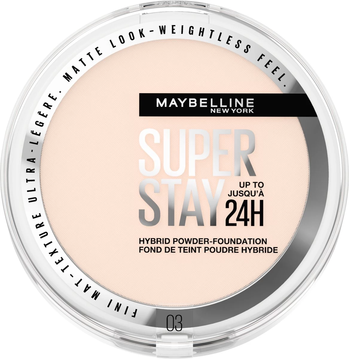 Maybelline New York - SuperStay 24H Hybrid Powder Foundation - 03 - Langhoudende Poeder Foundation 3 Maybelline New York - SuperStay 24H Hybrid Powder Foundation - 03 - Langhoudende Poeder Foundation