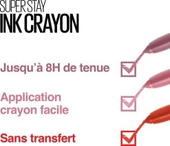 Maybelline SuperStay Ink Crayon Matte Lippenstift - 35 Treat Yourself - Roze -14 Gr -Cosmetica Discountwinkel 1200x1031 1