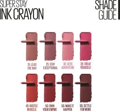 Maybelline SuperStay Ink Crayon Matte Lippenstift - 35 Treat Yourself - Roze -14 Gr -Cosmetica Discountwinkel 1200x1114
