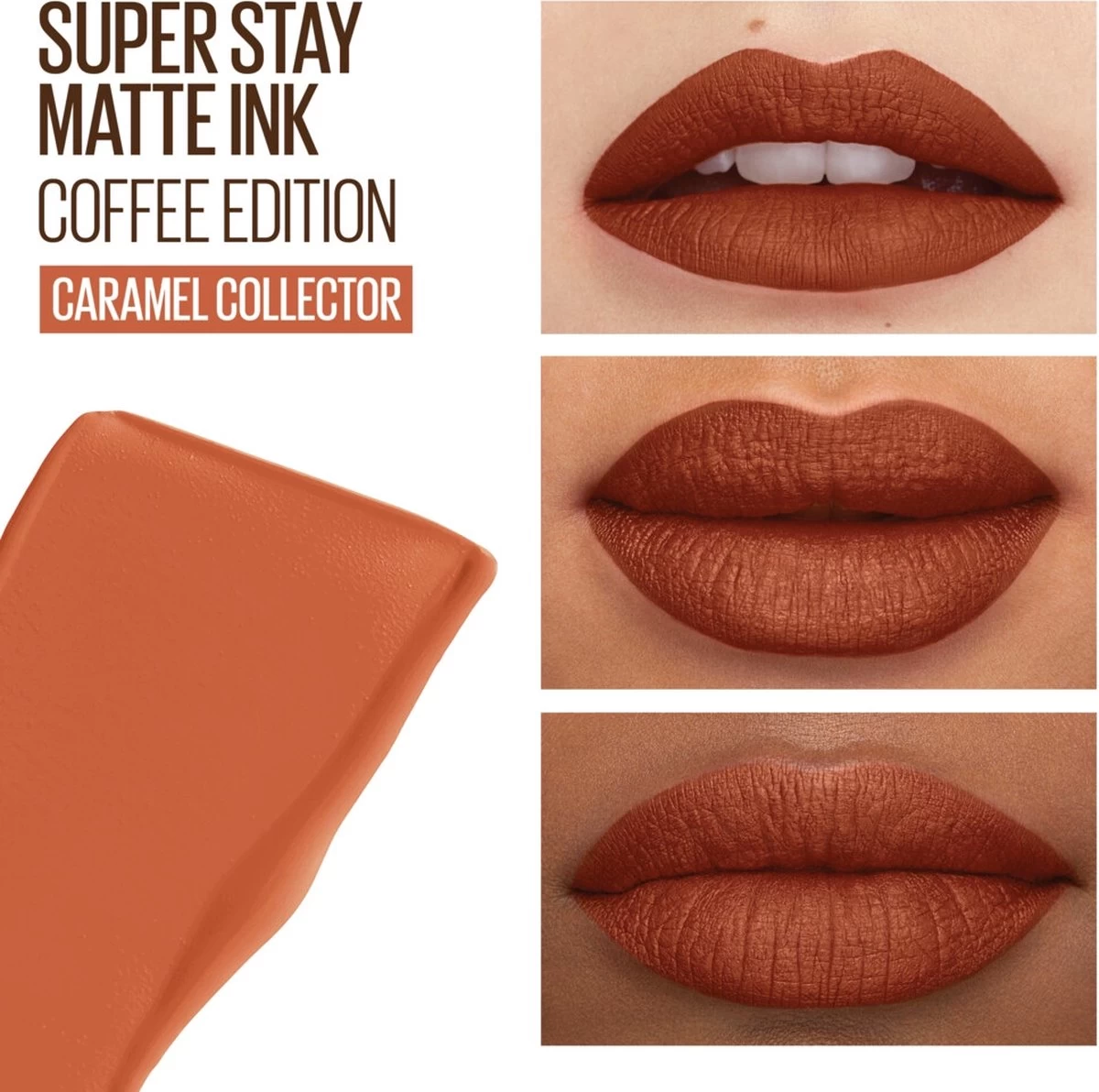 Maybelline SuperStay Matte Ink Lipstick Coffee Collection Limited Edition - 265 Caramel Collector - Nude Lippenstift - 5 Ml 5 Maybelline SuperStay Matte Ink Lipstick Coffee Collection Limited Edition - 265 Caramel Collector - Nude Lippenstift - 5 Ml - Afbeelding 3