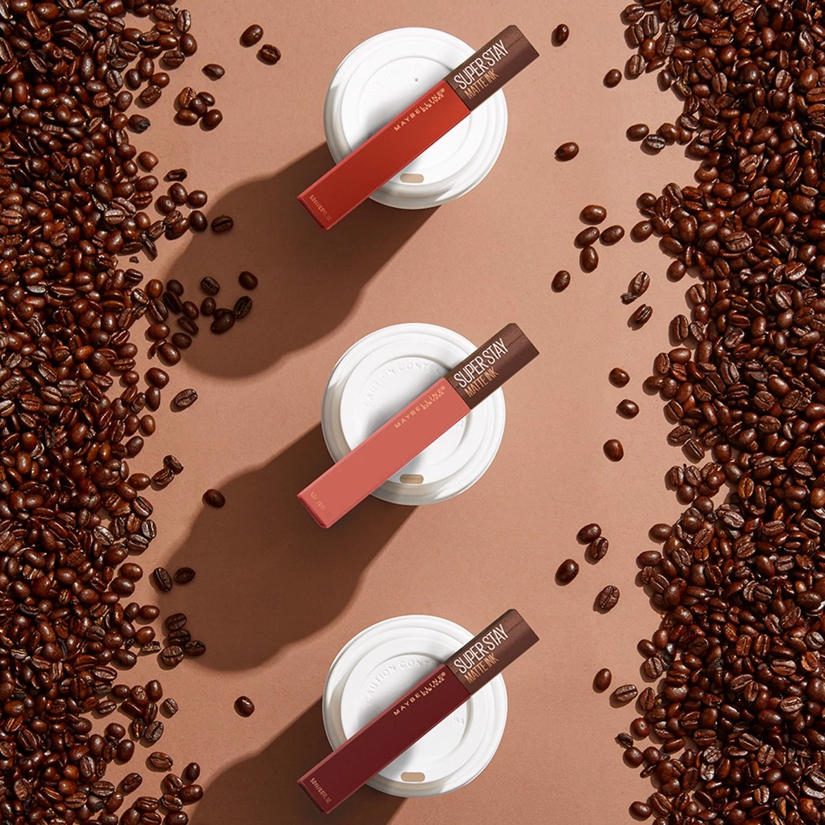 Maybelline SuperStay Matte Ink Lipstick Coffee Collection Limited Edition - 265 Caramel Collector - Nude Lippenstift - 5 Ml 10 Maybelline SuperStay Matte Ink Lipstick Coffee Collection Limited Edition - 265 Caramel Collector - Nude Lippenstift - 5 Ml - Afbeelding 8