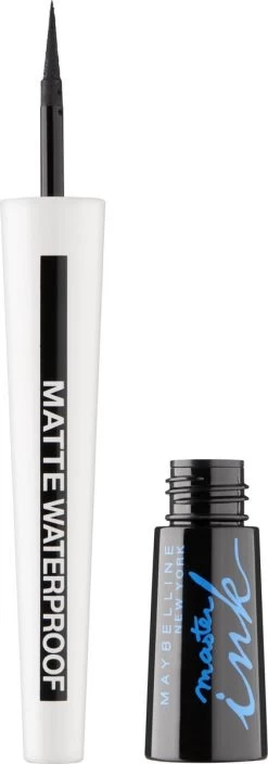 Maybelline Master Ink Matte Waterproof - Black - Eyeliner -Cosmetica Discountwinkel 421x1200 1