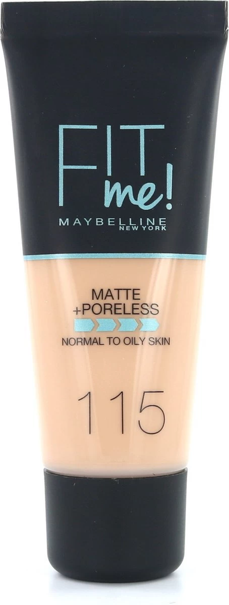Maybelline Fit Me Matte & Poreless Foundation - 115 Ivory 4 Maybelline Fit Me Matte & Poreless Foundation - 115 Ivory - Afbeelding 2