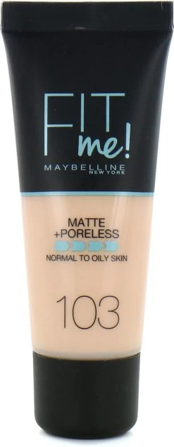 Maybelline Fit Me Matte & Poreless Foundation - 103 Pure Ivo - 30 Ml