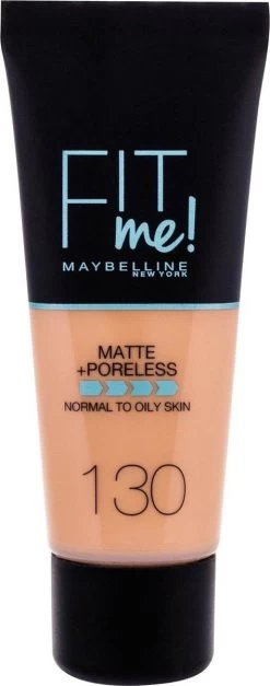 Maybelline Fit Me Matte & Poreless Foundation - 130 Buff Beige -Cosmetica Discountwinkel 473x1200
