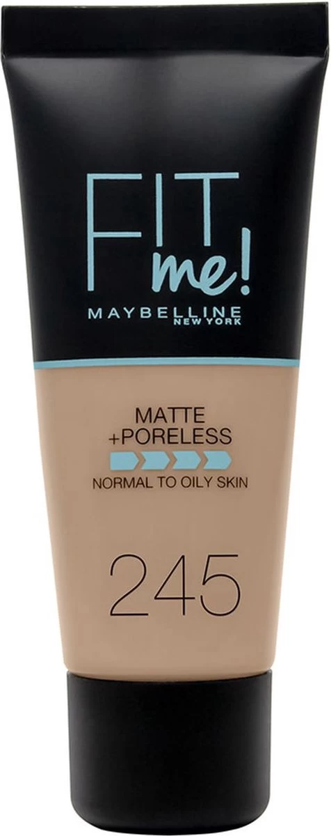 Maybelline Fit Me Matte & Poreless Foundation - 245 Classic Beige - 30 Ml 16 Maybelline Fit Me Matte & Poreless Foundation - 245 Classic Beige - 30 Ml - Afbeelding 14