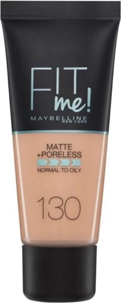 Maybelline Fit Me Matte & Poreless Foundation - 130 Buff Beige -Cosmetica Discountwinkel 479x1200