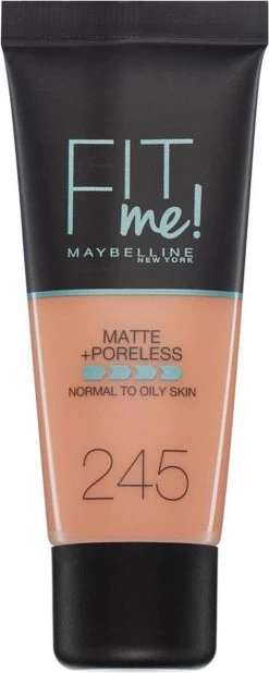 Maybelline Fit Me Matte & Poreless Foundation - 245 Classic Beige - 30 Ml