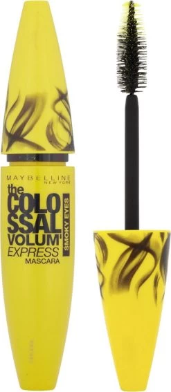 Maybelline Volum'Express Colossal Smoky Dangerous Mascara - Zwart -Cosmetica Discountwinkel 523x1200