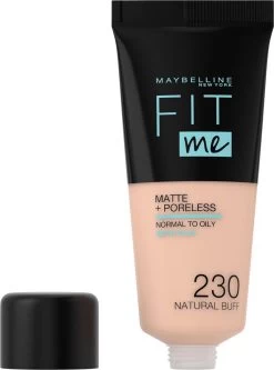 Maybelline Fit Me Matte & Poreless Foundation - 230 Natural Buff -Cosmetica Discountwinkel 891x1200 6
